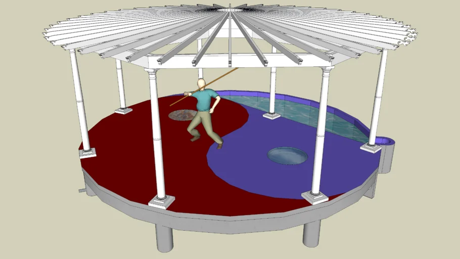 Yin Yang Pavilion with Koi Pond