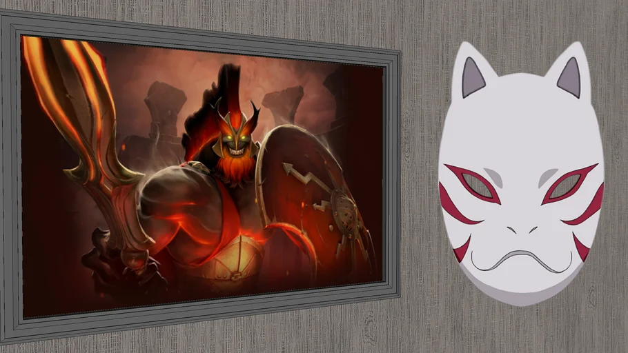High Quality Wall Art Frame - MARS DOTA 2- 60 cm x 40 cm