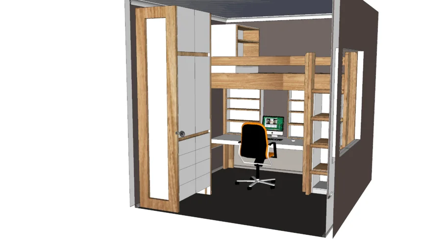 Teenagers rooma and loft bed