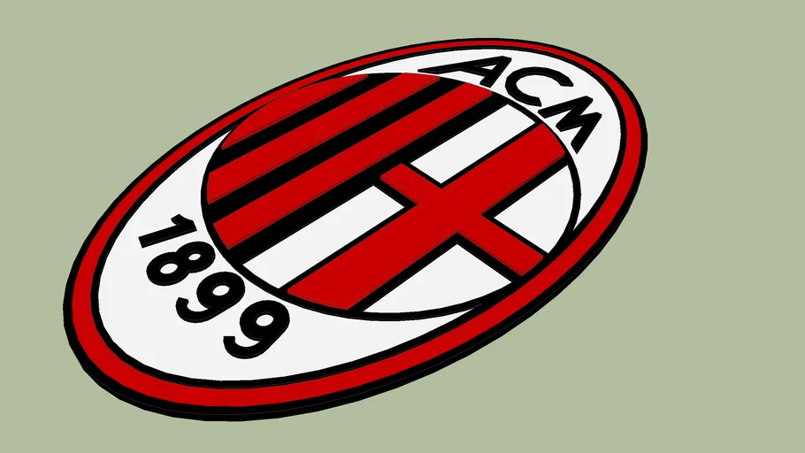 Escudo de AC. Milan en 3D – By nahu