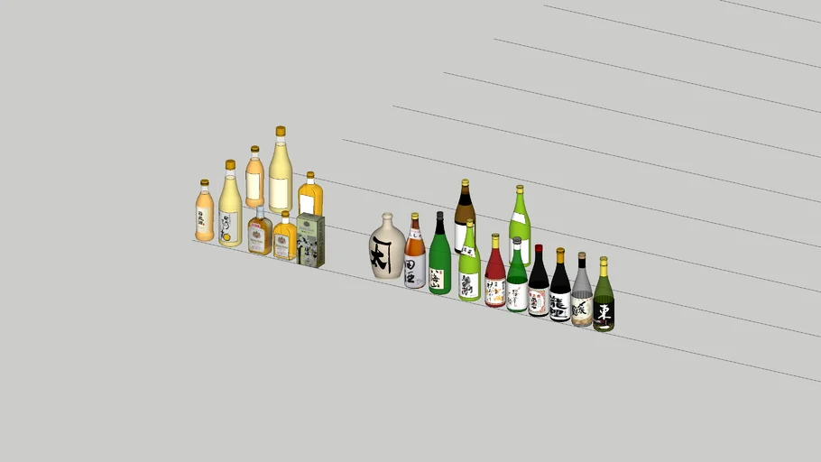Alcohol drink bottles - Asian liquor (Sake, soju, etc)