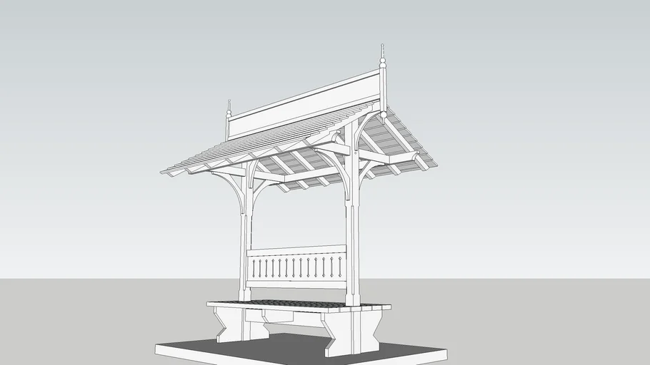 Covered Outdoor Garden Seat