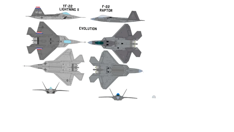 basic shape of f22 raptor | 3D Warehouse