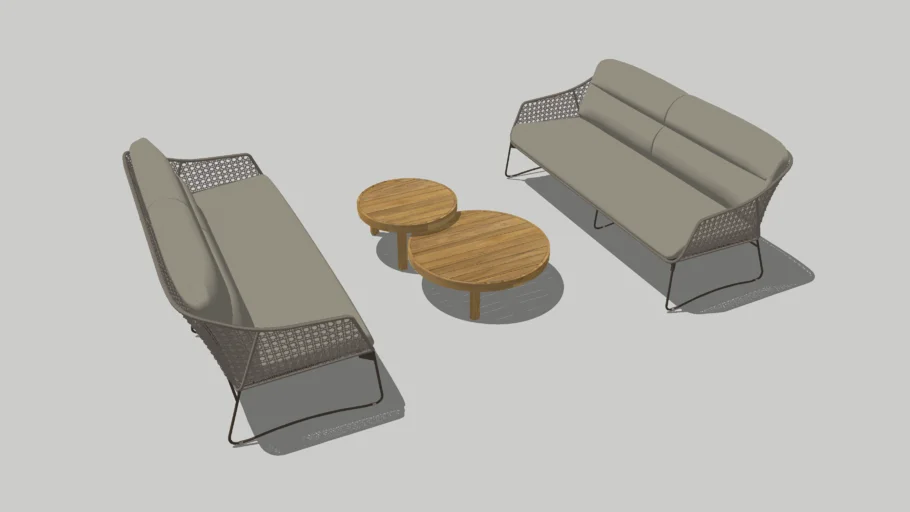 Moretti sofa lounge group with Finn tables Teak - 4 Seasons Outdoor furniture