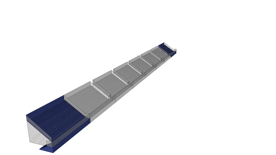 Sheet Metal Bleachers Row of 8