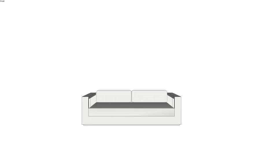 84" Marbella Aluminum Sofa RH
