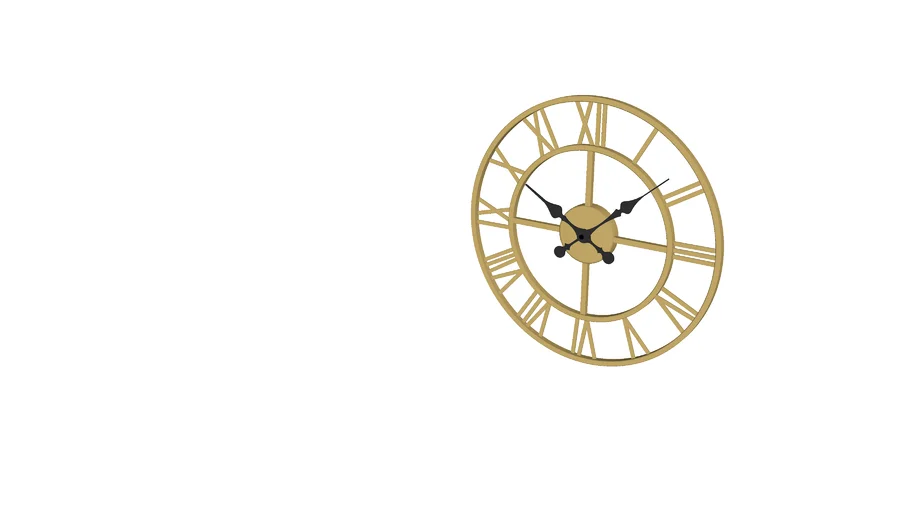 53509 Wall Clock Roman Brass Ø41cm