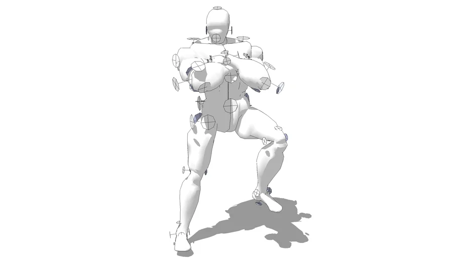 Male hero standing pose