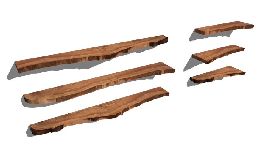 Live edge shelving