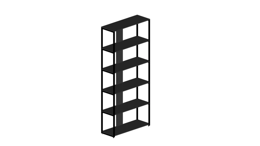 Estante 6 Prateleiras Design Industrial 200x90