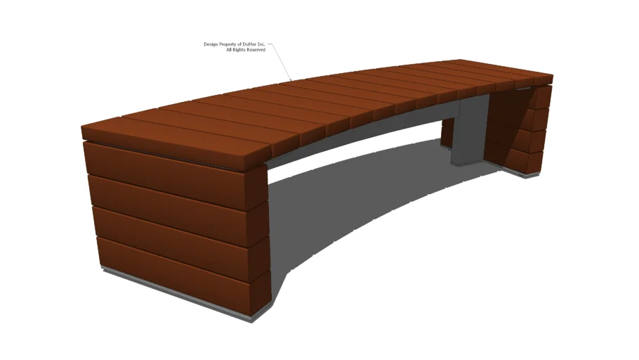 277-120I Curved Backless Bench