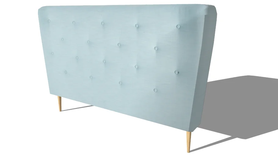 ICEBERG, Tête de lit 140 capitonnée en tissu bleu turquoise, Maisons du monde, ref: 155413, prix : 179,90 €