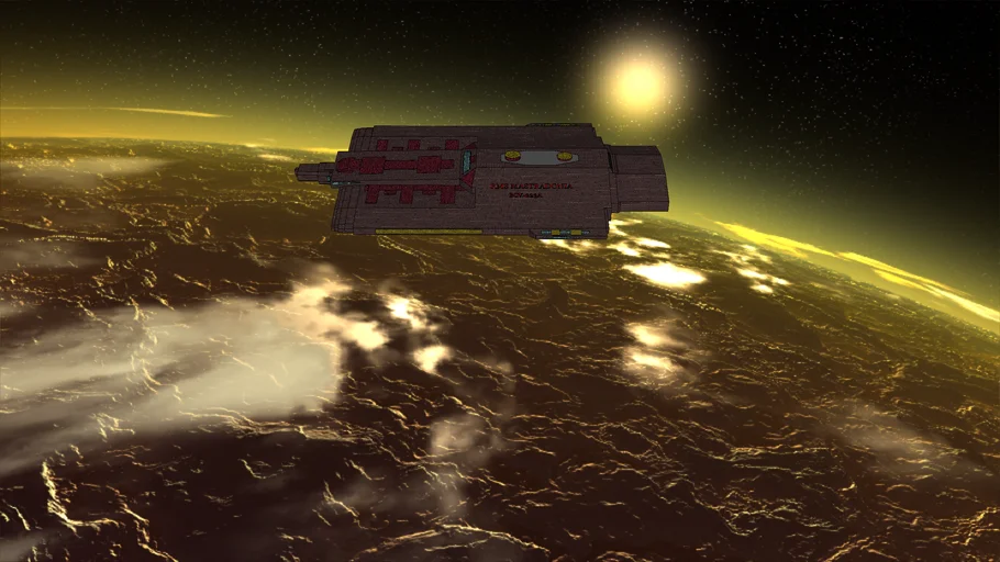 Gargantula class Battlecarrier RMS Mastradonia (BCV-223A)