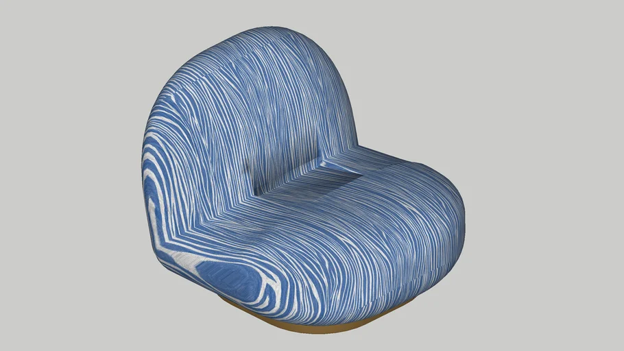 Gubi Pashca lounge chair blue white