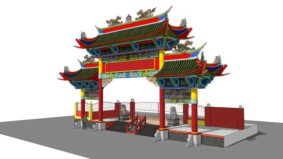 tua pek kong gate door