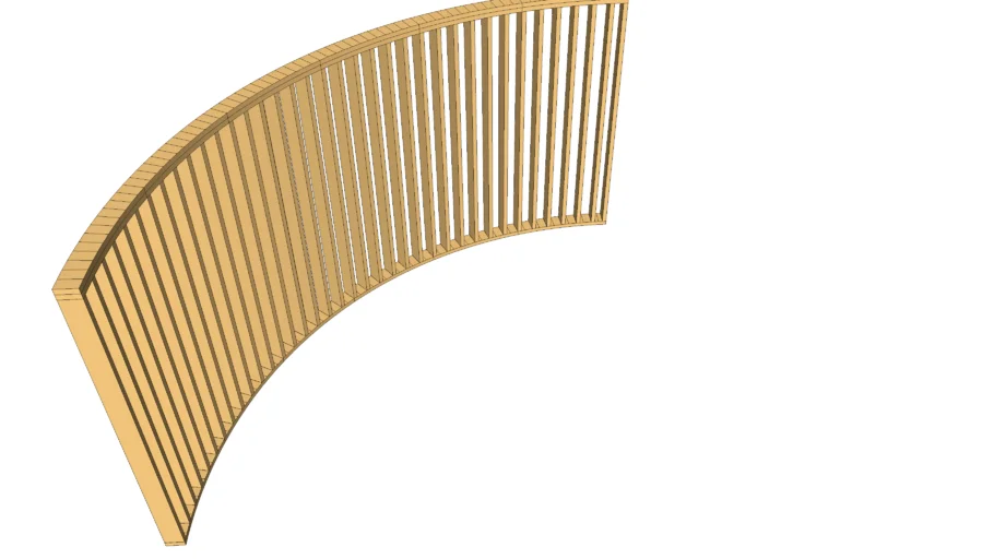 2"x6"x12' curved wall