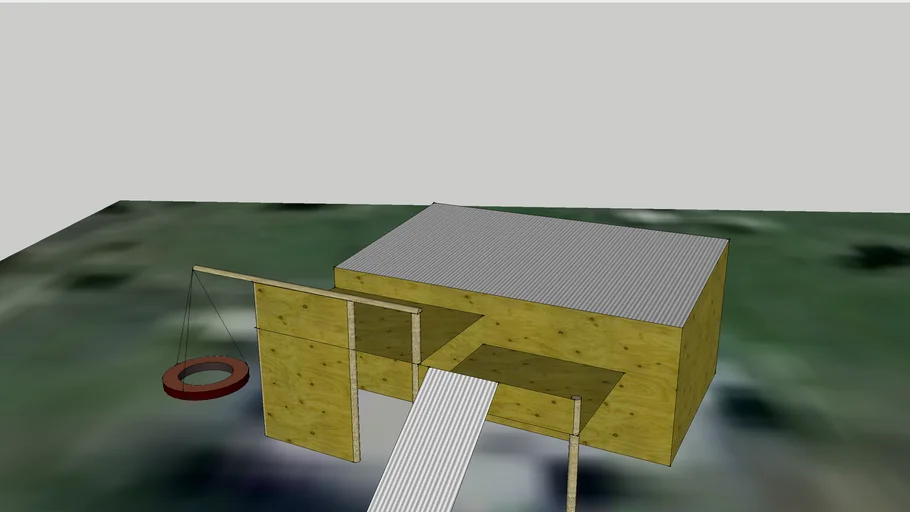 Hay Shed with Climbing Fort