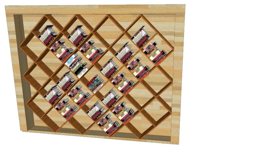 Rak buku diagonal