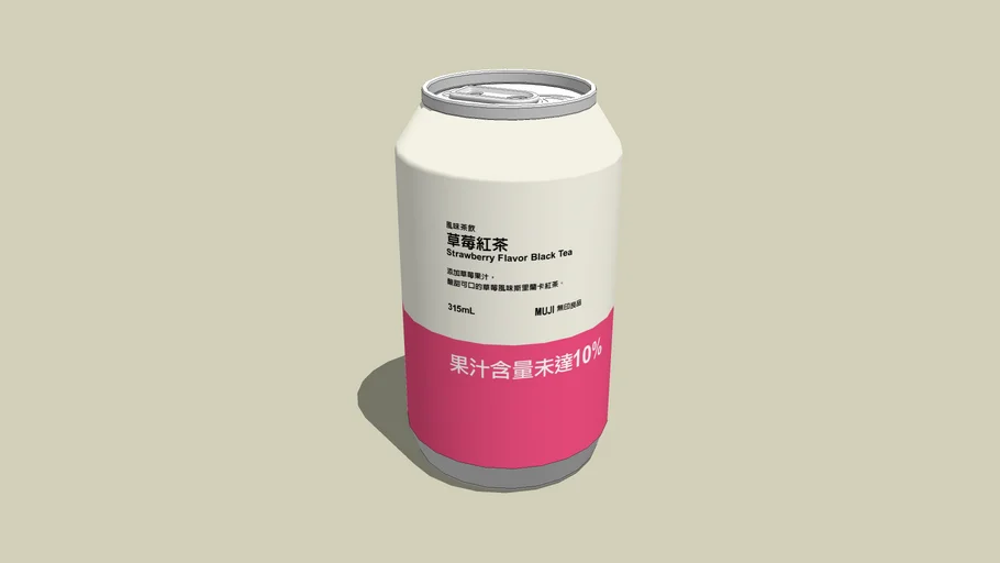 MUJI Strawberry Flavor Black Tea(315ml canned) 