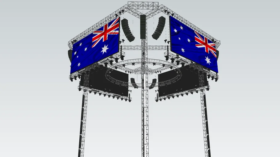 WWE Custom OverHead (w/ Australia Flag)