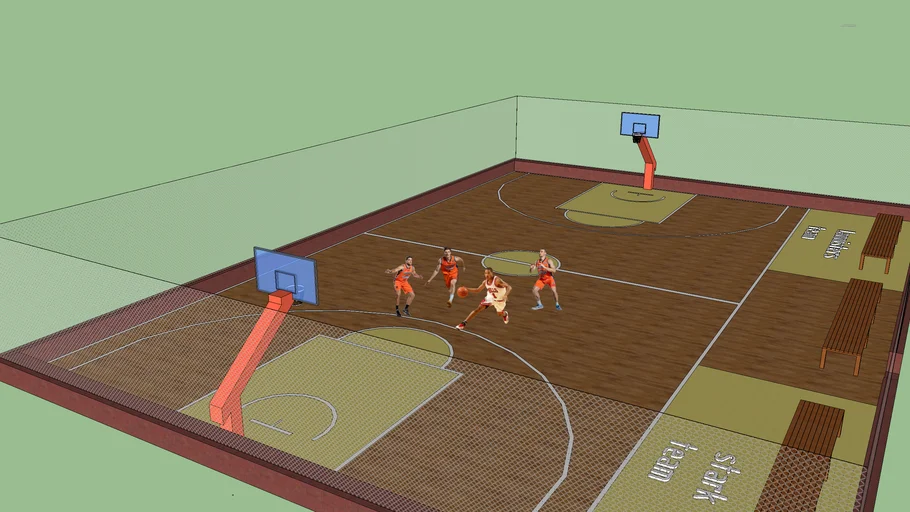 Basketball court yard