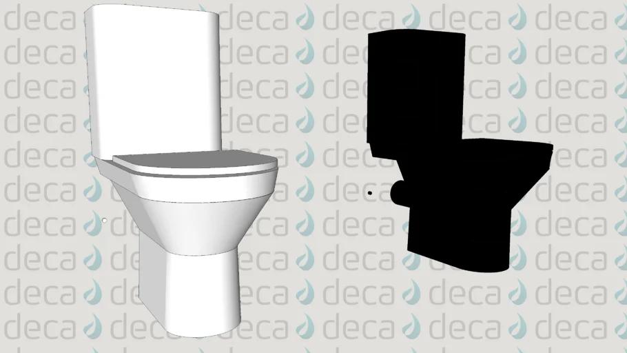 Deca Bacia Sanitaria Nuova Código P.133 Saida Horizontal e Caixa Acoplada