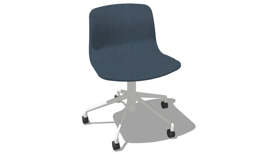 HAY About A Chair, Office–Armless–5-Star Caster Base–Fully Upholstered