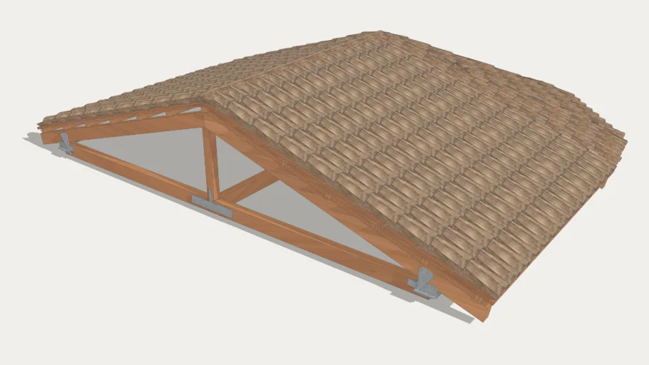 wood and roof tiles