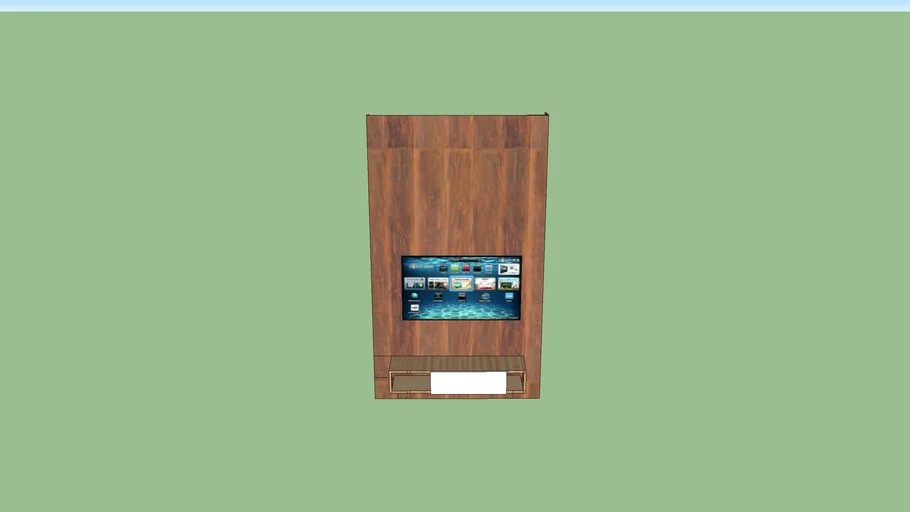Painel de TV Com quina lateral e armario de correr inferior