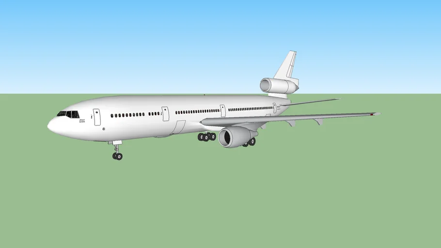 White DC 10 Template