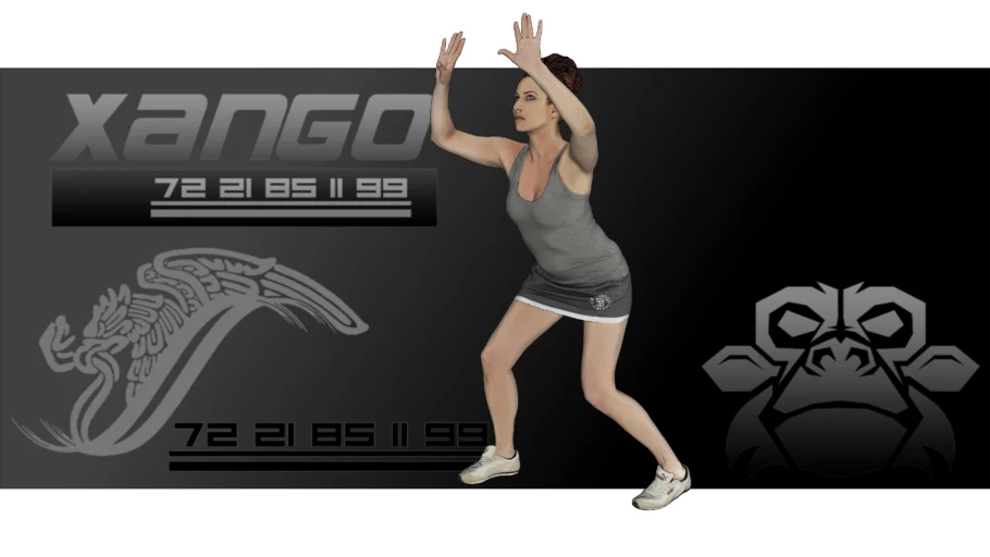 Mujer jugando voleibol, Woman playing volleyball, Mulher jogando vôlei - xango3d