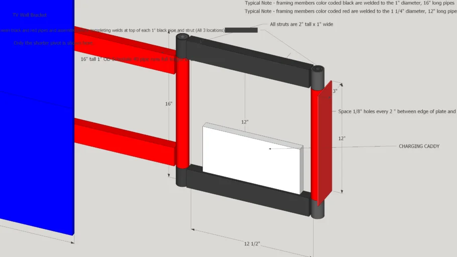 LARGE TV BRACKET - SWINGING