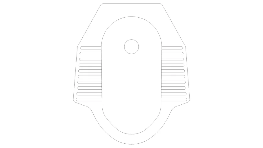 2D Kloset Jongkok (top view)