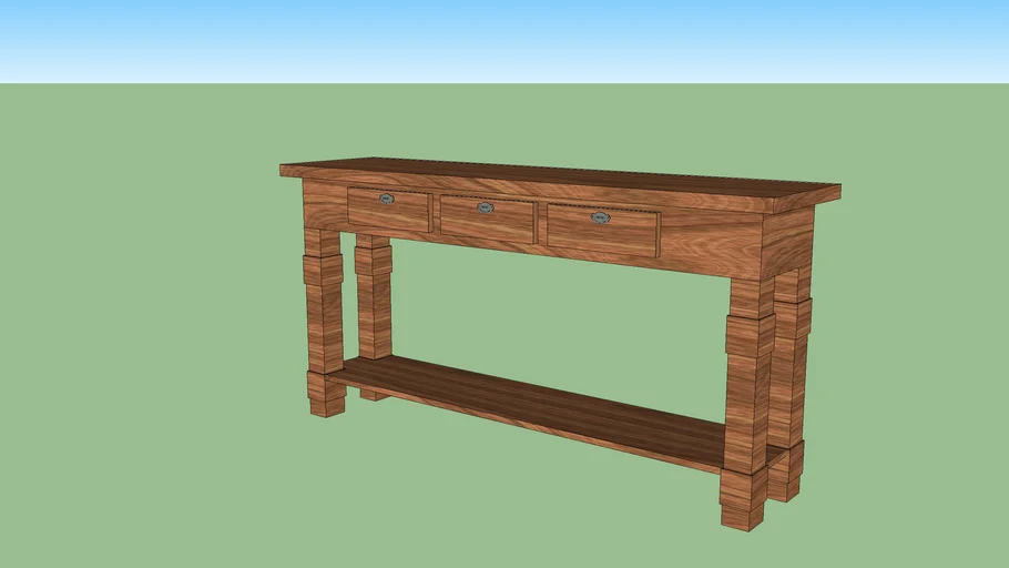 Aparador de madeira rústica.