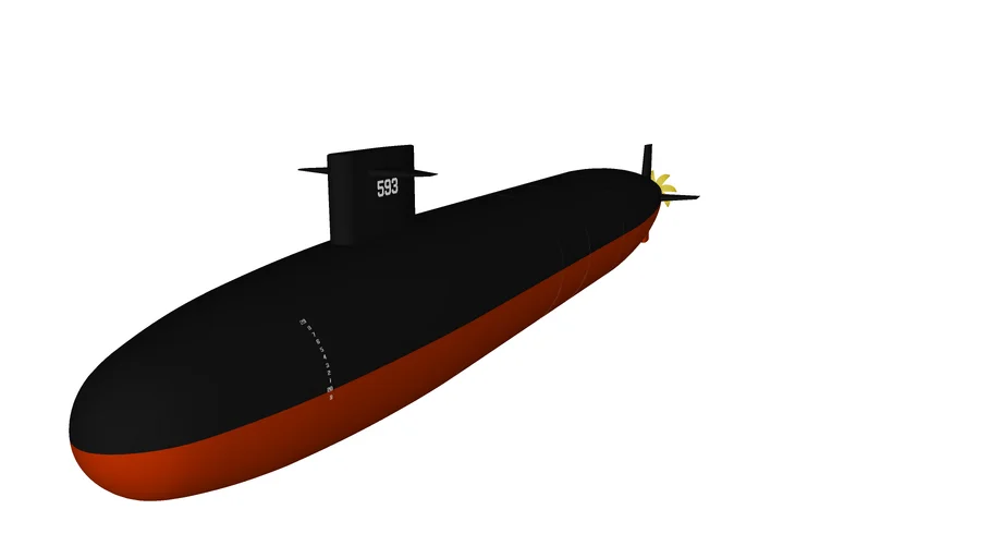 USS Thresher (SSN 593) nuclear submarine with interior