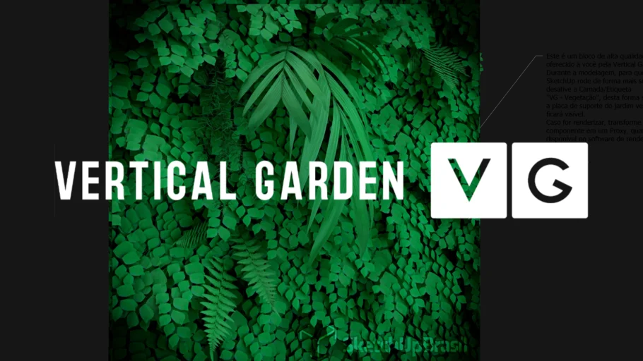 Jardim Vertical Preservado Mix - VRay Ready - Vertical Garden
