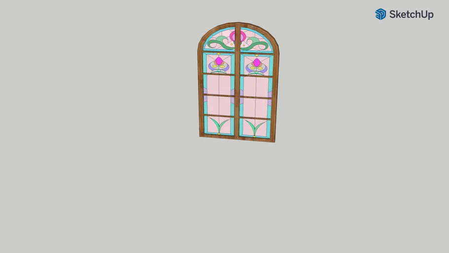 Stained Glass Arched Window | 3D Warehouse