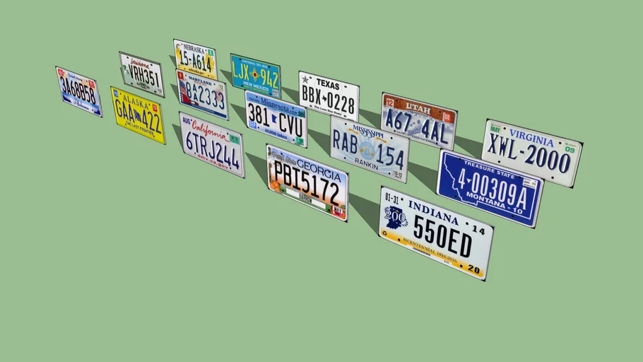 Various License Plates