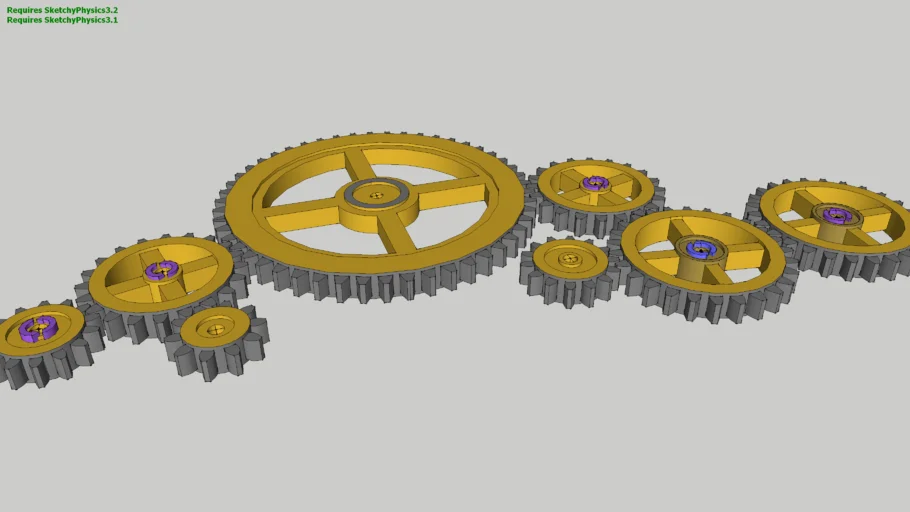 Gear Template with sketchy physics