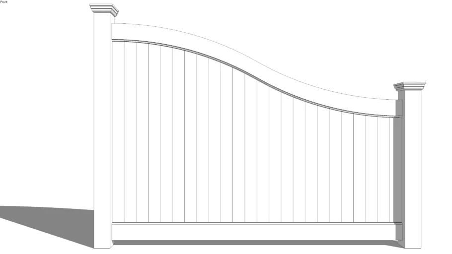 (Bufftech) Lexington S Curve Vinyl Fencing - 6 Ft. Height