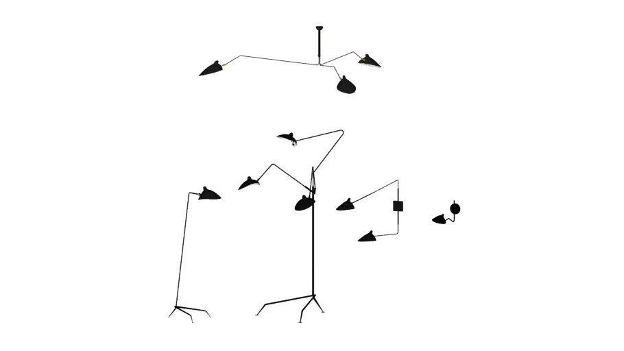 Luminária de Piso - Arandela - Plafon - Articulada Moderna Minimalista Nerth