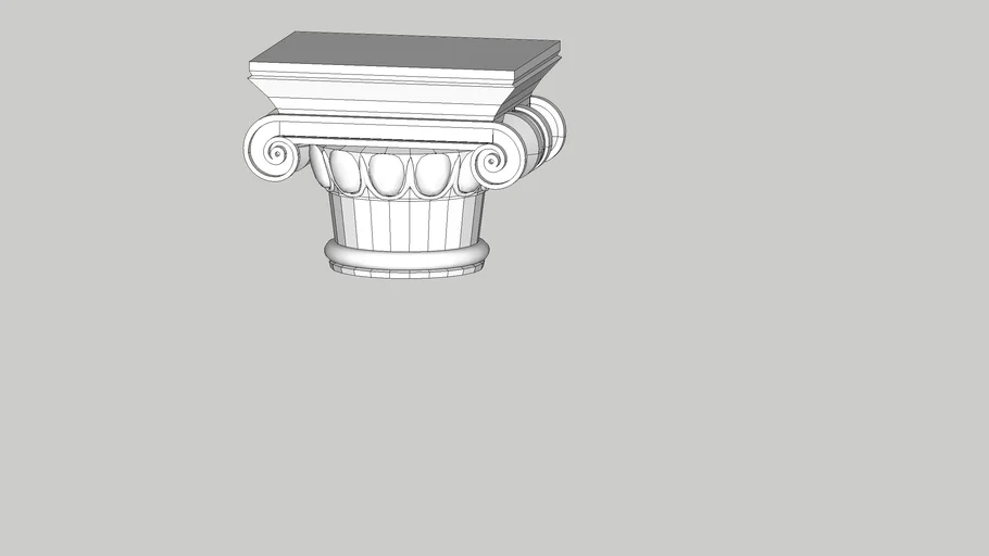 Renaissance Ionic chapitel. Capitel jónico renacentista.