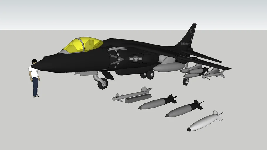 McDonnell Douglas AV-8B Harrier Jump Jet (Detailed)