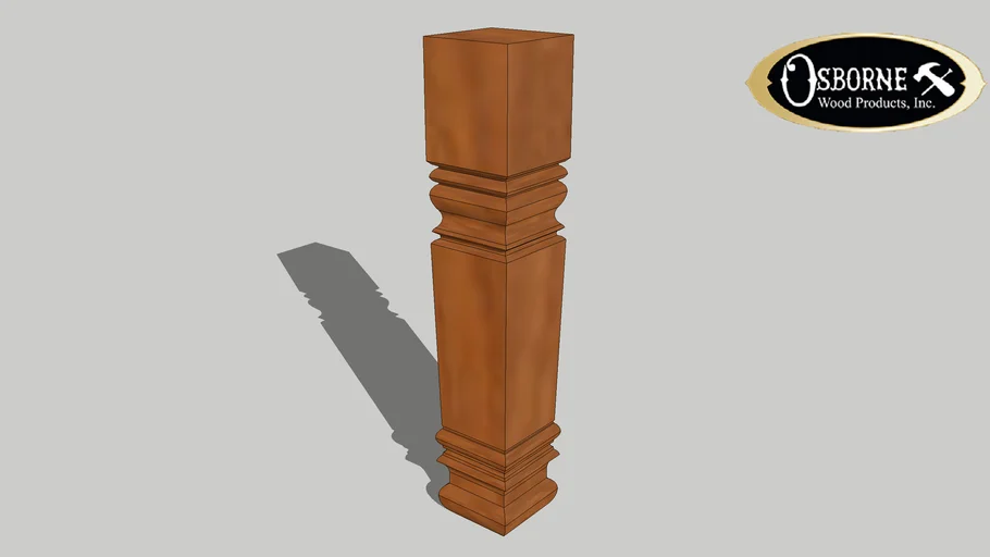Square Farm Coffee Table Leg (18" x 3 1/2")
