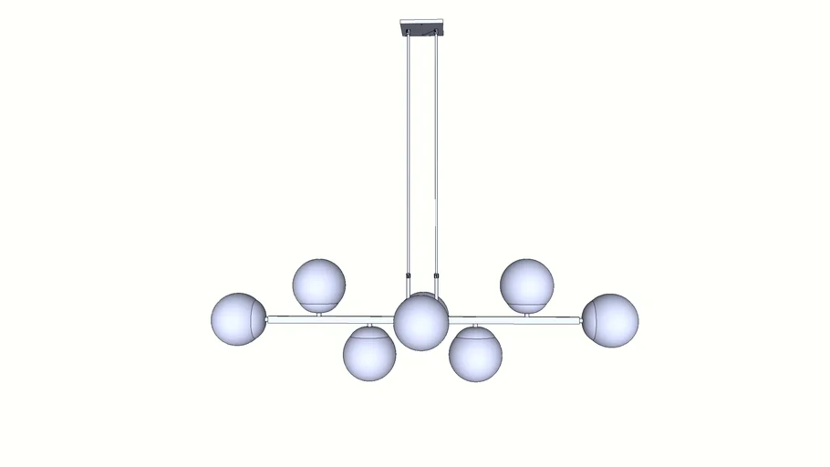 Pendente Lustre Luminária Jabuticaba Anke Alumínio - 120cm