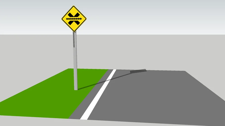 Railroad Crossing Sign / Señal Cruce Ferroviario