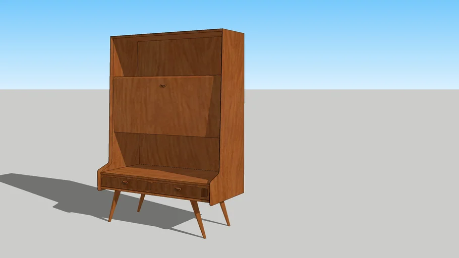 Vintage Scandinavian Style Secretary desk c. 1960