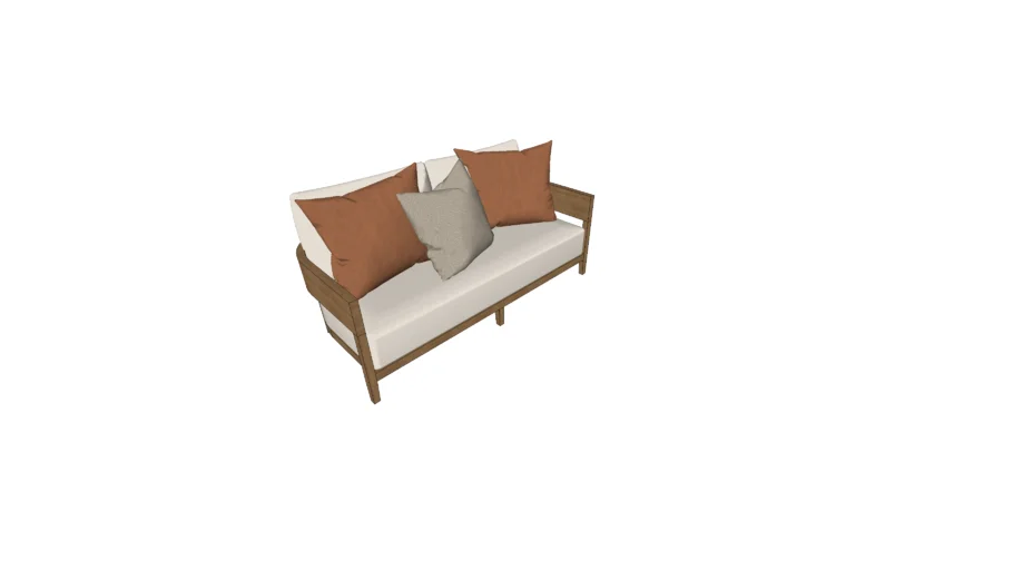 Restoration Hardware - Balmain Teak Sofa 68