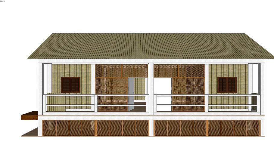 Casa de Campo de madeira - Jardim