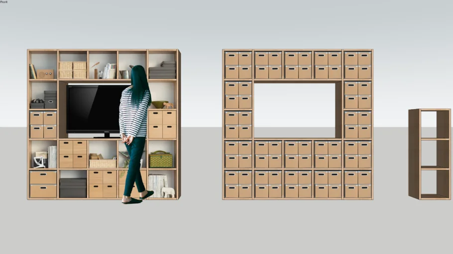 MUJI-無印良品-收納家具-GRID SHELF -Oak&Walnut-YiHsunDesign